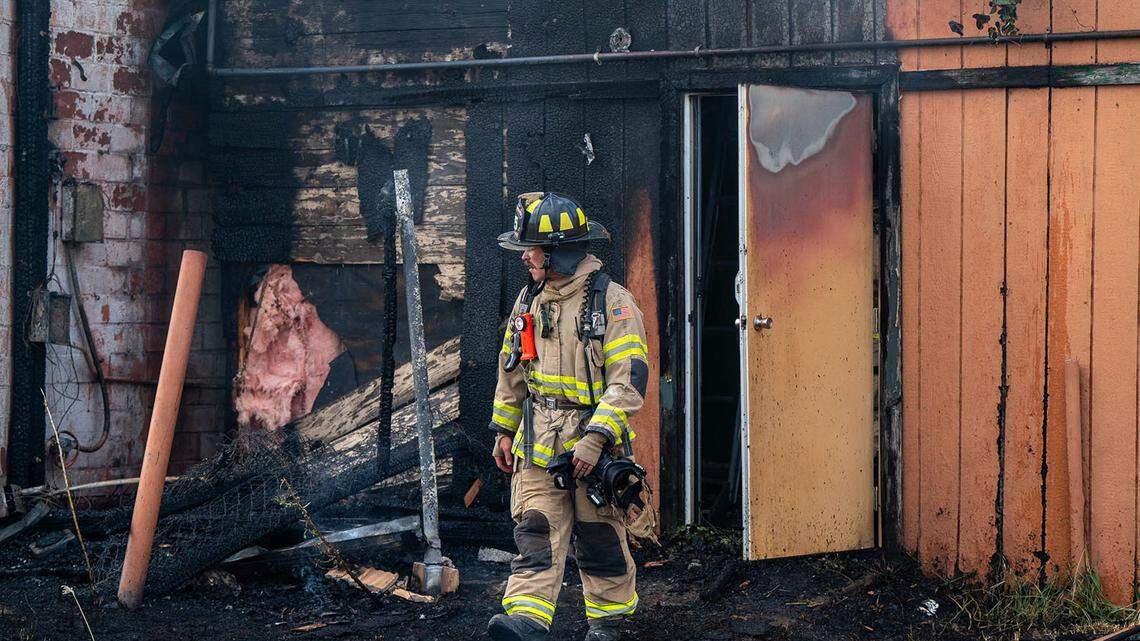 Fort Worth firefighters battled a fire that damaged a vacant church building near the Stockyards on July 1.