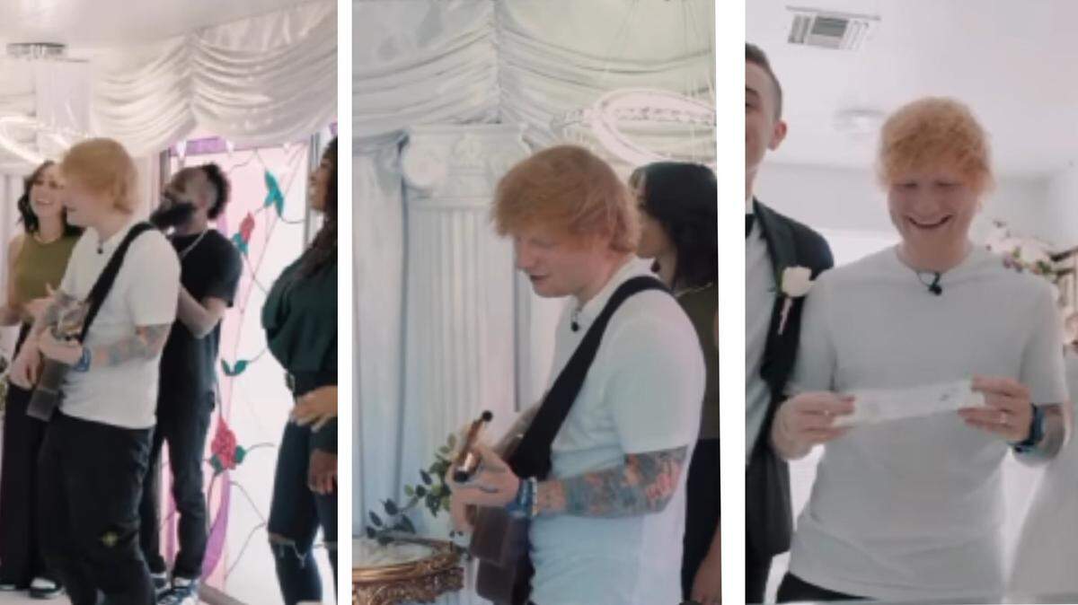 The singer just happened to pop in