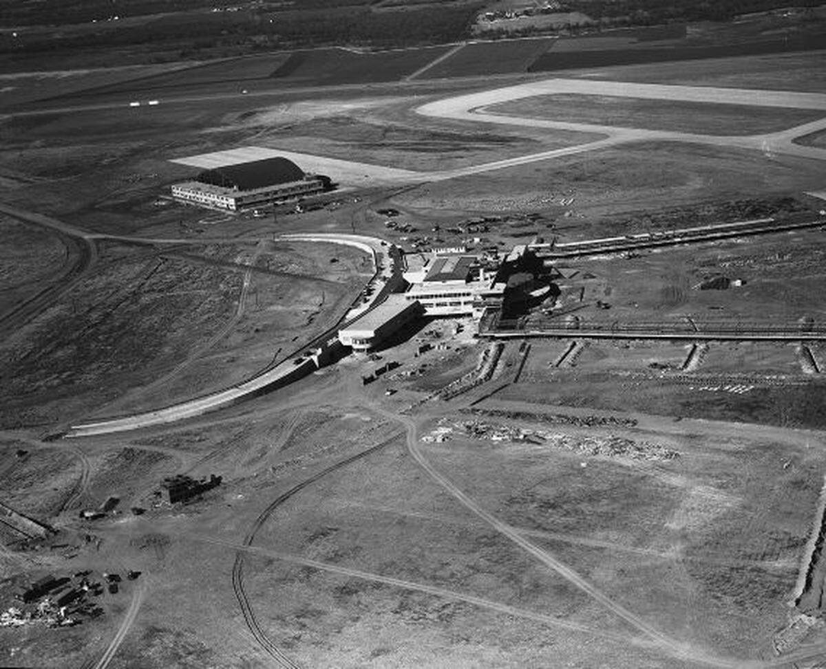 Oct. 20, 1951: Construction at Greater Fort Worth International Airport, view from above