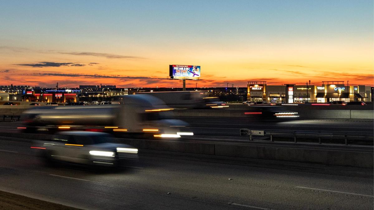 Cars exit the freeway near Alliance Town Center at I-35W in Fort Worth on Jan. 15, 2025.