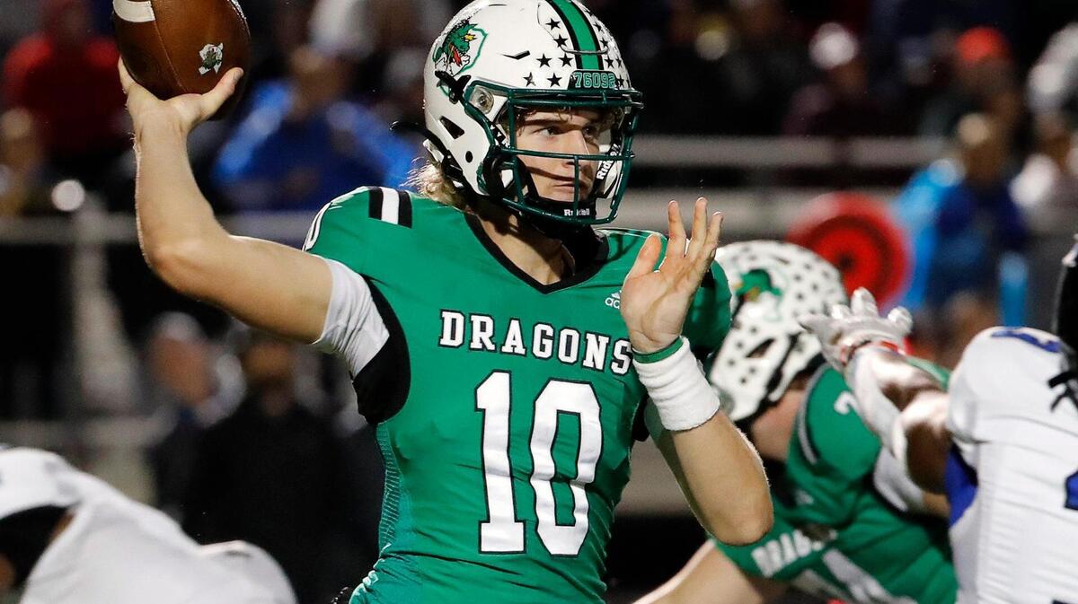 Southlake Carroll quarterback Graham Knowles (10) is the Star-Telegram’s 2023 preseason player of the year.