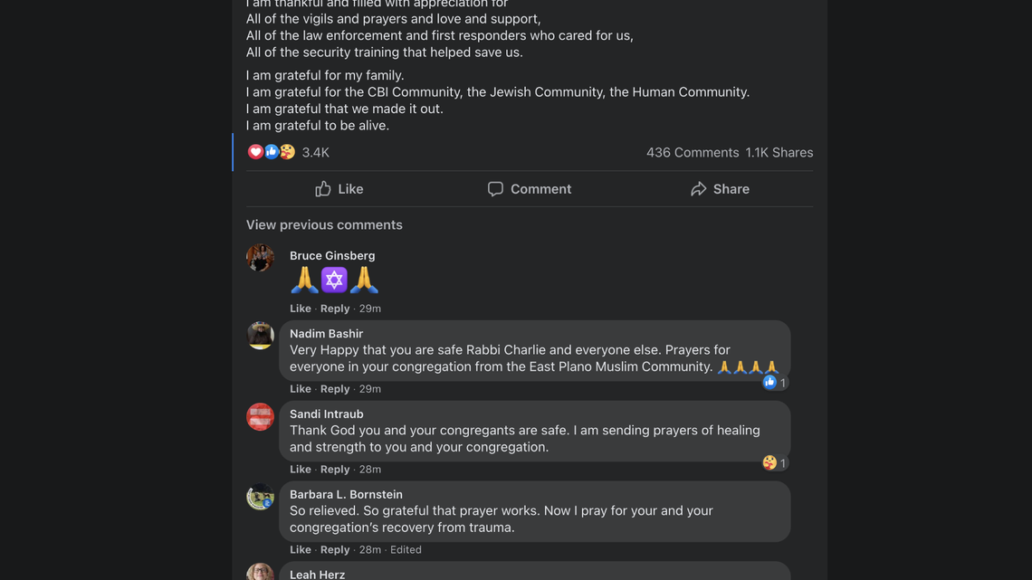 ‘I am grateful to be alive,’ Colleyville rabbi says following 11-hour hostage crisis