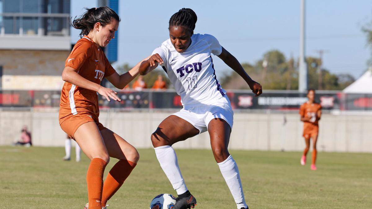TCU’s Messiah Bright (right) is one of four returners from the Horned Frogs that were named preseason All-Big 12