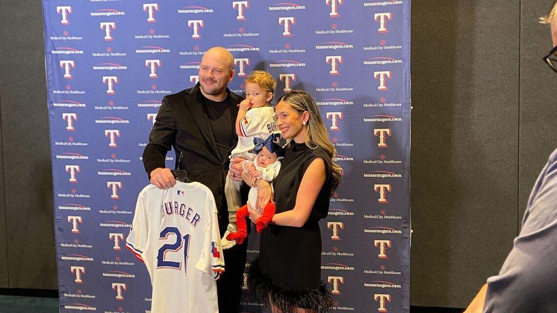 Watch: Jake Burger wears his daughter’s hospital band for his first home run of spring training