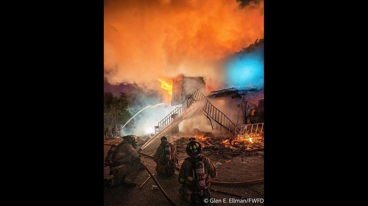 A quadplex, an apartment building with four units, burned down in east Fort Worth Wednesday, April 5, 2023. The cause of the fire is being investigated. 