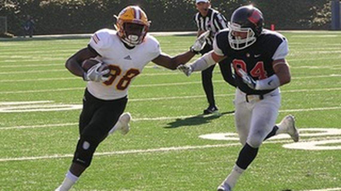 TCU commit Emari Demercado rushed for 1,026 yards and 15 touchdowns in 11 games for Saddleback College in 2017.