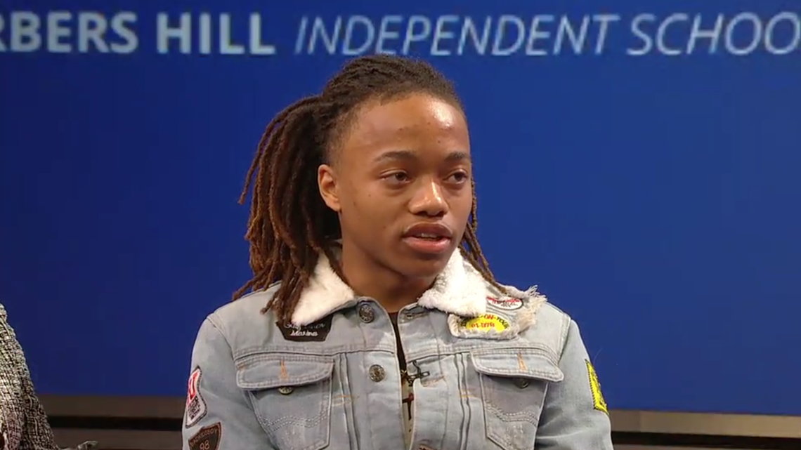 Deandre Arnold, 18, was placed in in-school suspension because his school system in Texas said his dreadlocks were too long and didn’t meet the dress code.