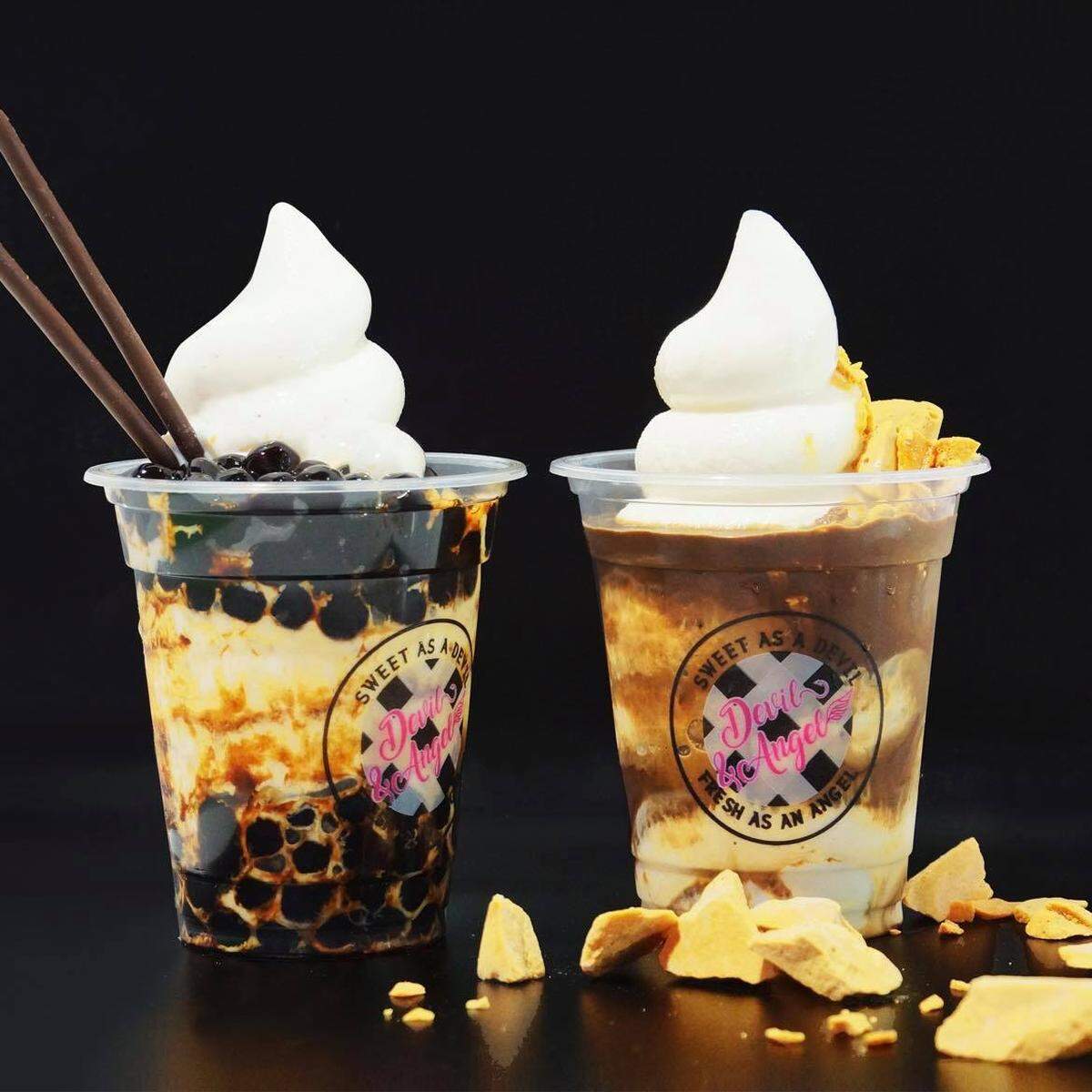 Devil & Angel serves ice cream, boba tea and affogado desserts.