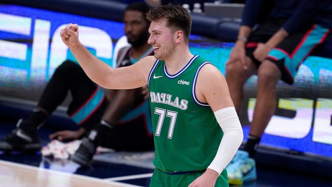 Dallas Mavericks’ Luka Doncic, who turns 22 on Sunday, holds the franchise career record for games in which he led the team in points, rebounds and assists. He’s done it 45 times in 163 regular-season games, and he passed Dirk Nowitzki’s mark of 38 times (1,522 games) in his 139th game.