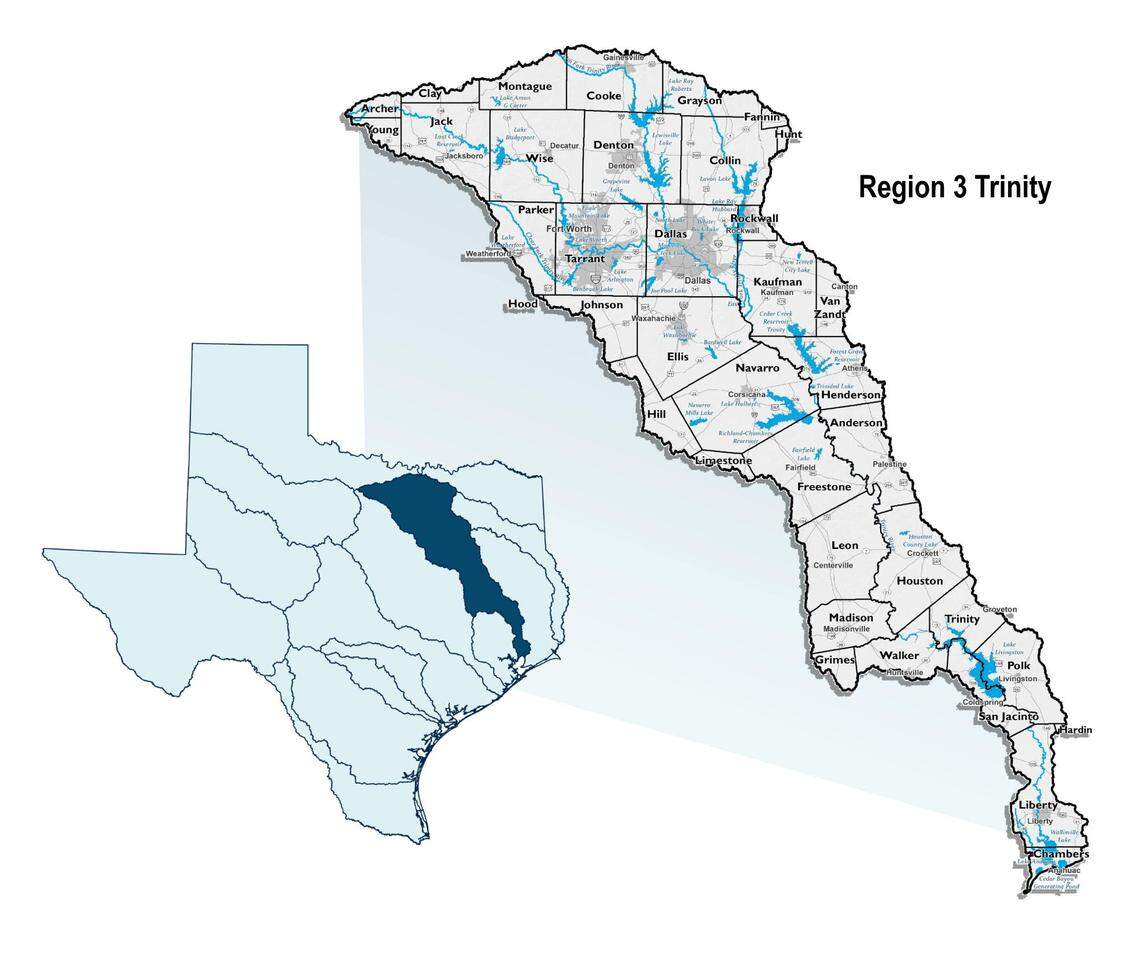 North Texas flood planners are responsible for coming up with ideas to mitigate flood damage across 18,000 square miles of the Trinity River Basin, stretching from DFW to Houston.