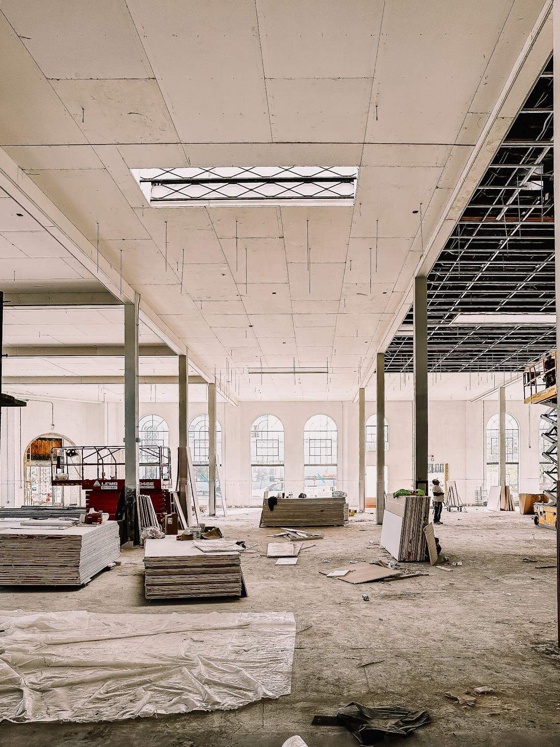 Construction site at the Fort Worth Public Market.