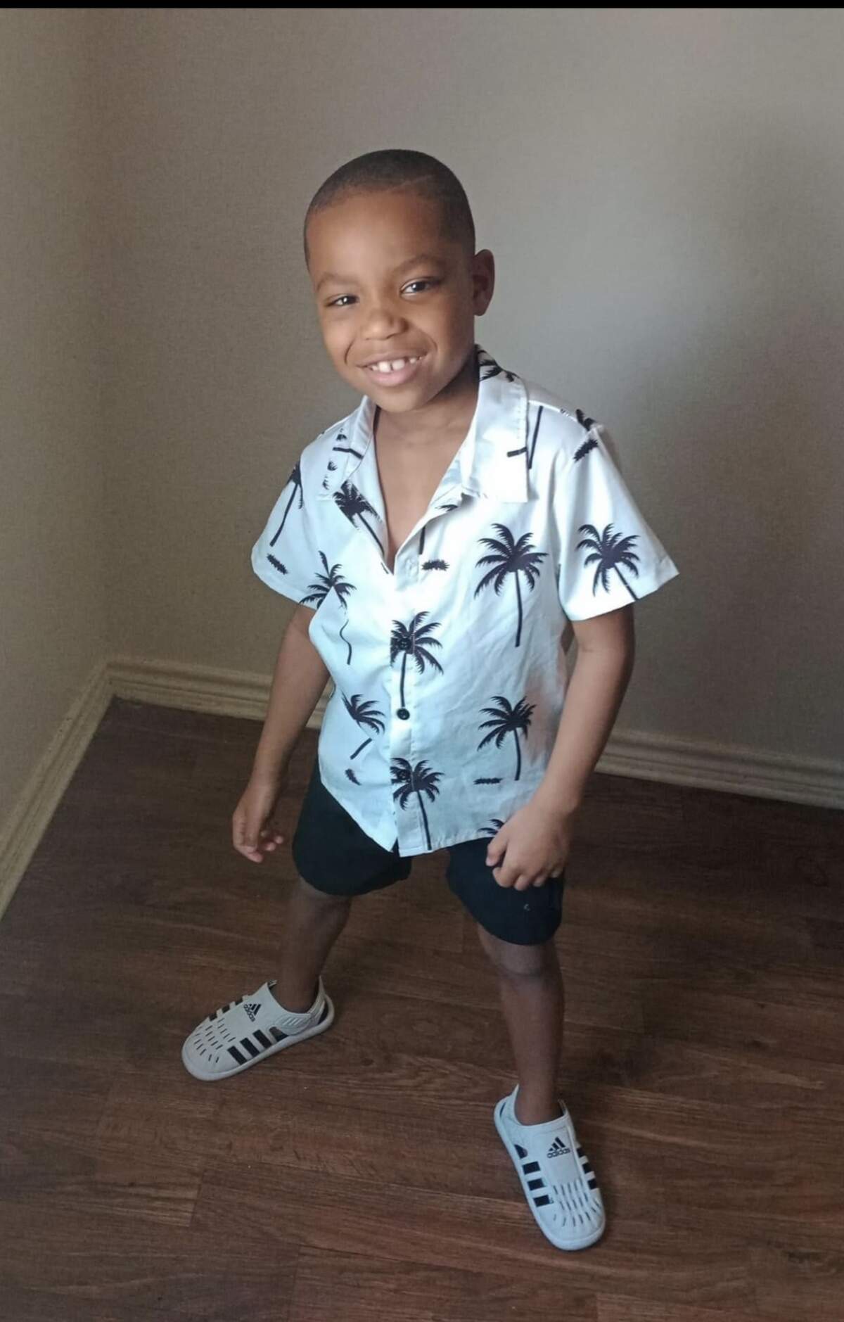 David, a second-grader at Clifford Davis Elementary in the Fort Worth Independent School District, is pictured. He was left at the wrong bus stop on Tuesday, May 6, 2025, about a quarter mile away from home after a substitute bus driver took over his route, according to his grandmother Amparo Wynn.