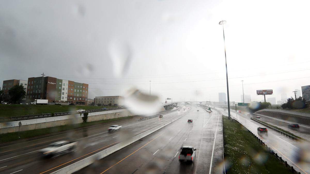 Storm clouds roll into Fort Worth on Friday afternoon, April 23, 2021.