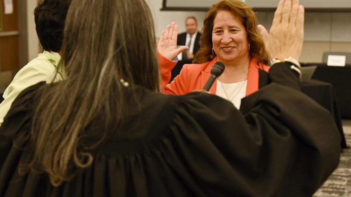The Fort Worth school board swore in Camille Rodriguez as the District 1 trustee Tuesday during a special board meeting. She replaces Jacinto Ramos Jr., who announced his resignation in March.