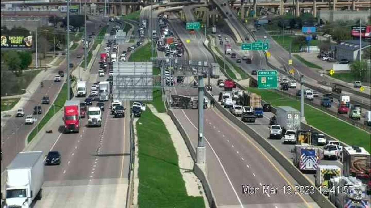 One person has been pronounced dead and at least two other people were injured in a crash in the I-35W express lanes in Fort Worth on Monday, March 13, 2023.