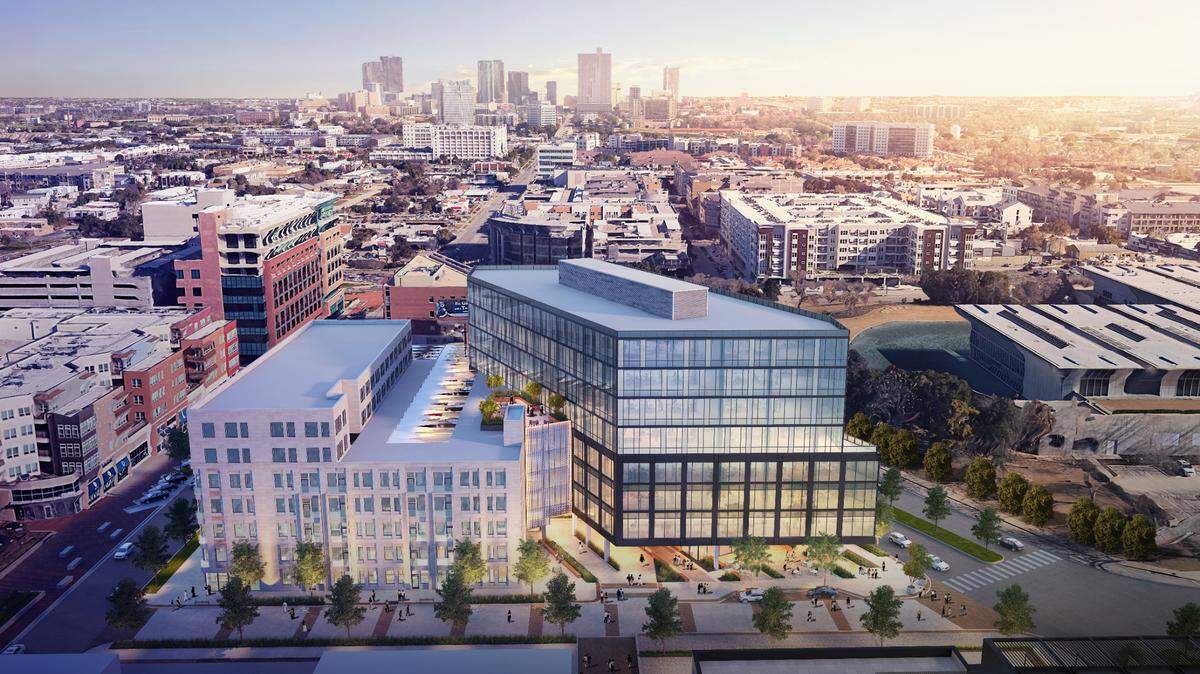 A rendering of Museum Place, a multi-use development that will include a new luxury hotel, office and residence development in Fort Worth’s Cultural District.