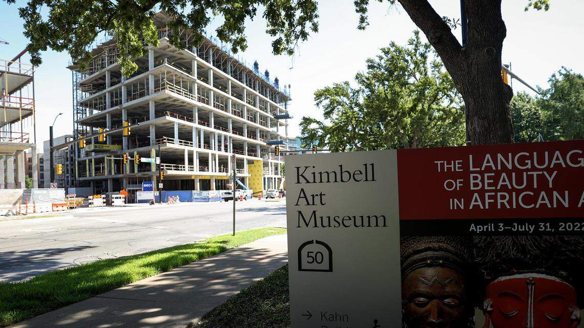 Construction continues on The Crescent Fort Worth, across from the Kimbell Art Museum in the Cultural District.