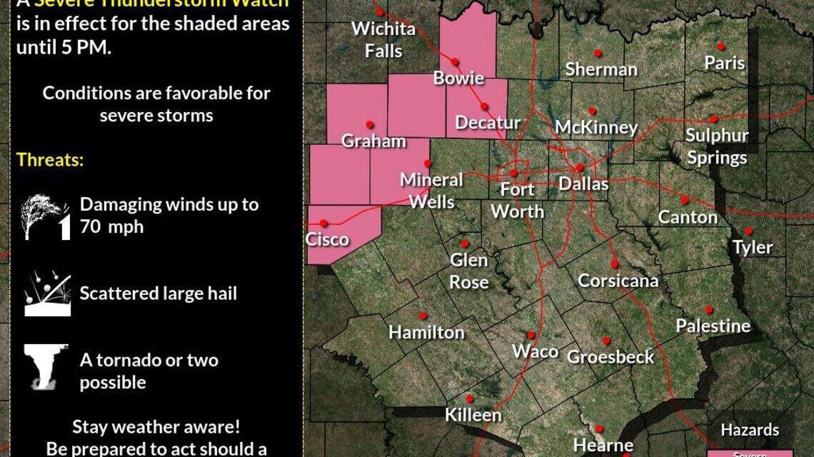 Severe thunderstorm watch issued for Northwest Texas | Fort Worth Star ...