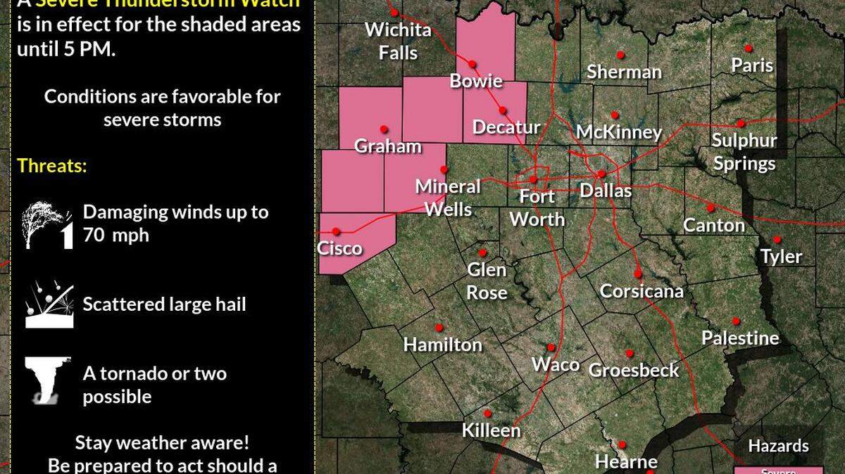 A weather advisory issued by the Fort Worth office of the National Weather Service.
