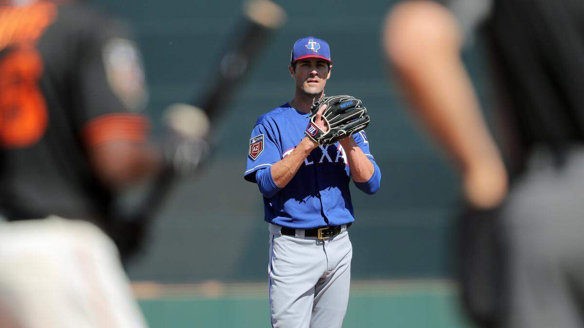 Cole Hamels will throw the first pitch of the 2018 season for the Texas Rangers.