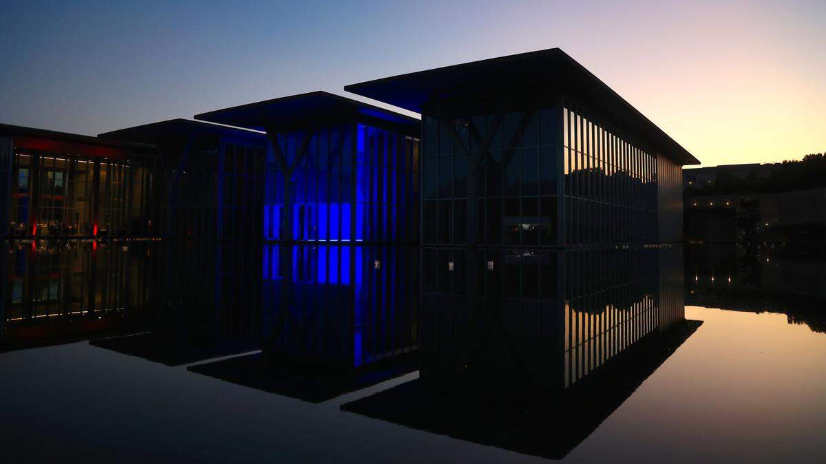 The sun sets on the Modern Art Museum of Fort Worth on Saturday, September 16, 2023.