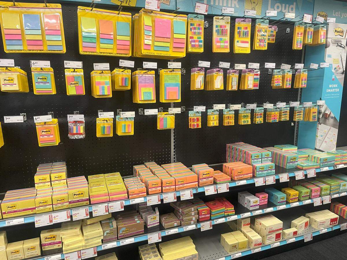 Back-to-school section at Office Depot in Fort Worth on July 24, 2025.