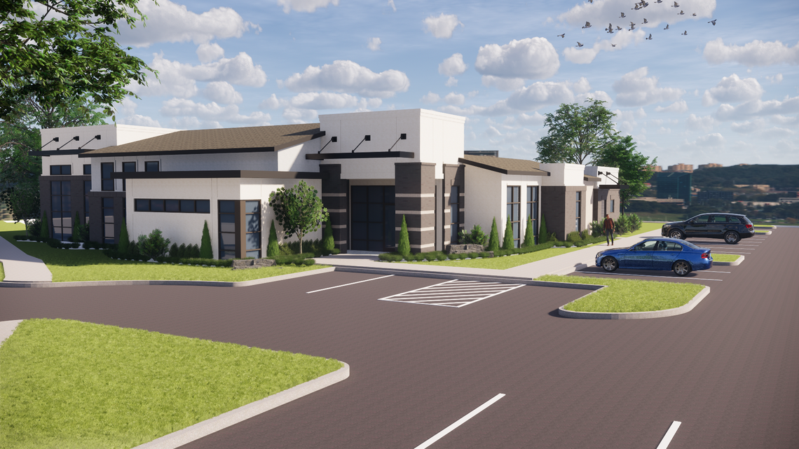 A rendering of Atlantica at Burleson, a new 217-unit apartment complex
