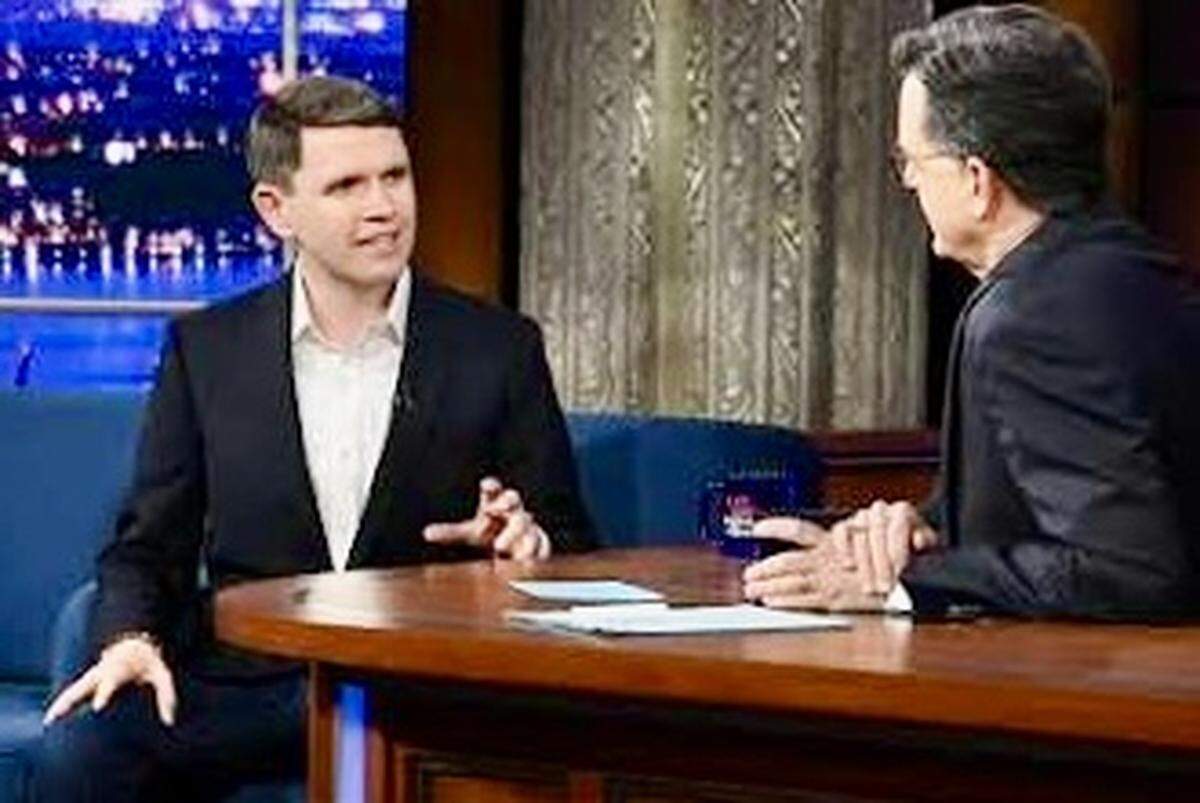 State Rep. James Talarico as a guest on “The Late Show” with Stephen Colbert Feb. 16, 2026.