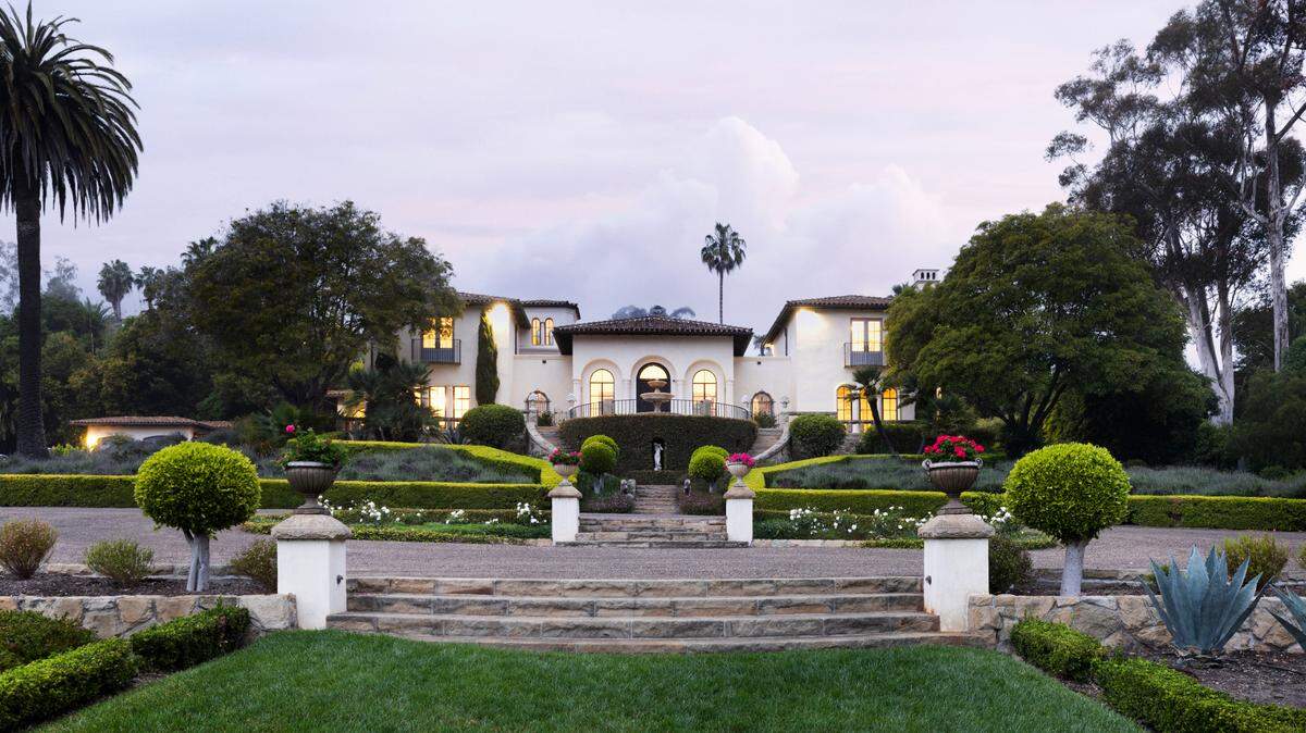 Exterior of the lavish mansion