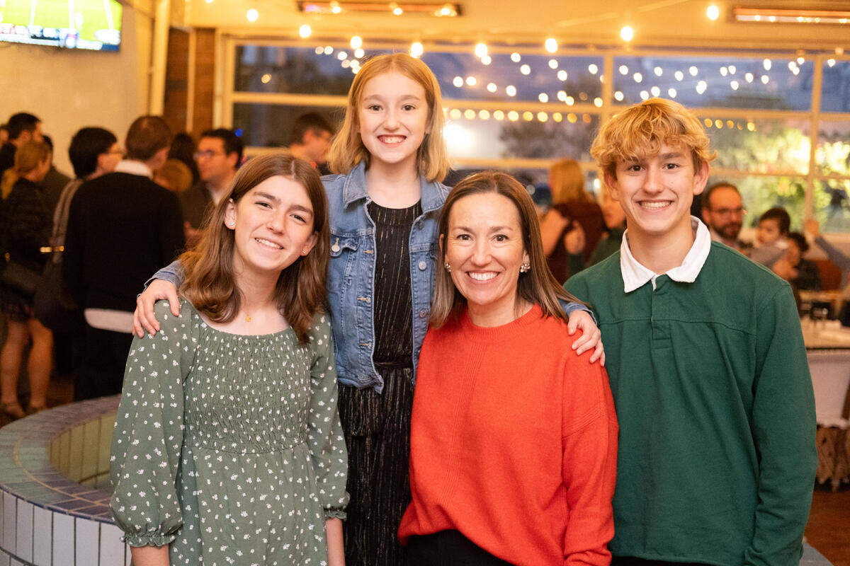 Richard Durrett’s family today: wife Kelly (orange shirt), son Owen (right), daughters Alice (jean jacket) and Margot. They will gather for the 11th annual Do It For Durrett Foundation event, this time on Friday night at Texas Live! in Arlington.