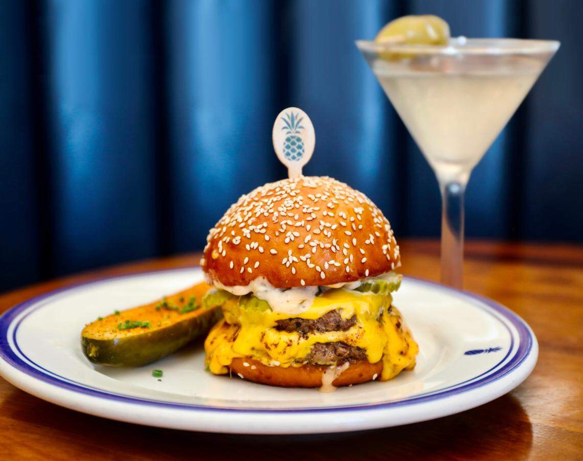 The cheeseburger at Hudson House restaurants, opening in Fort Worth.