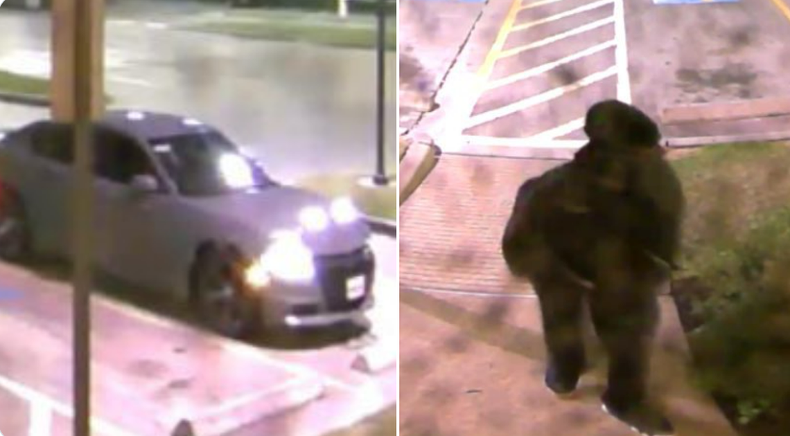 At least two suspects were seen in a Dodge Charger, police said. One got out and allegedly shot 59-year-old Robin Baucom.