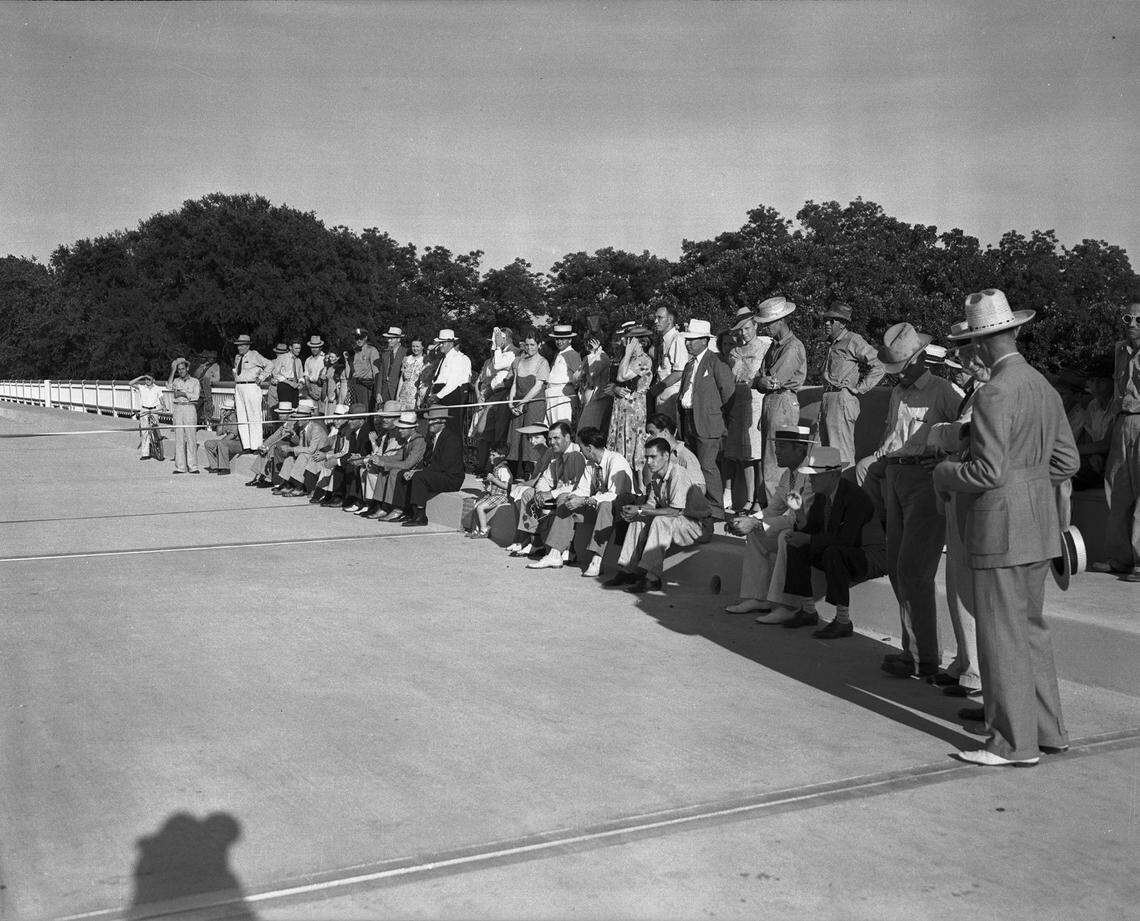 June 14, 1939: West Lancaster overpass and bridge dedication ceremonies.