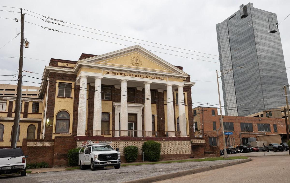 Mount Gilead Baptist Church in downtown Fort Worth on Monday, May 5, 2025. The historic church was included in Historic Fort Worth’s 2025 Most Endangered List.