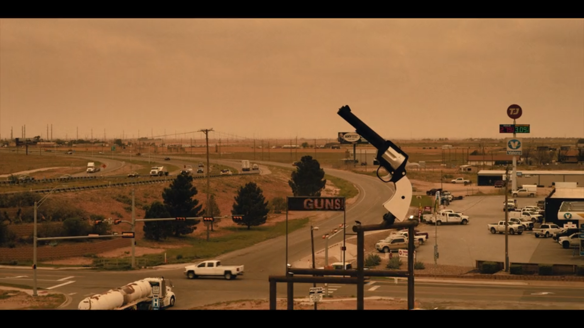 Martin County Armory sign in Stanton, Texas, appears in “Landman” episode 6.