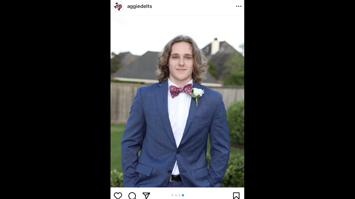A Texas A&M student, Andrew Henges, fell from a balcony and died in New Orleans, Louisiana.