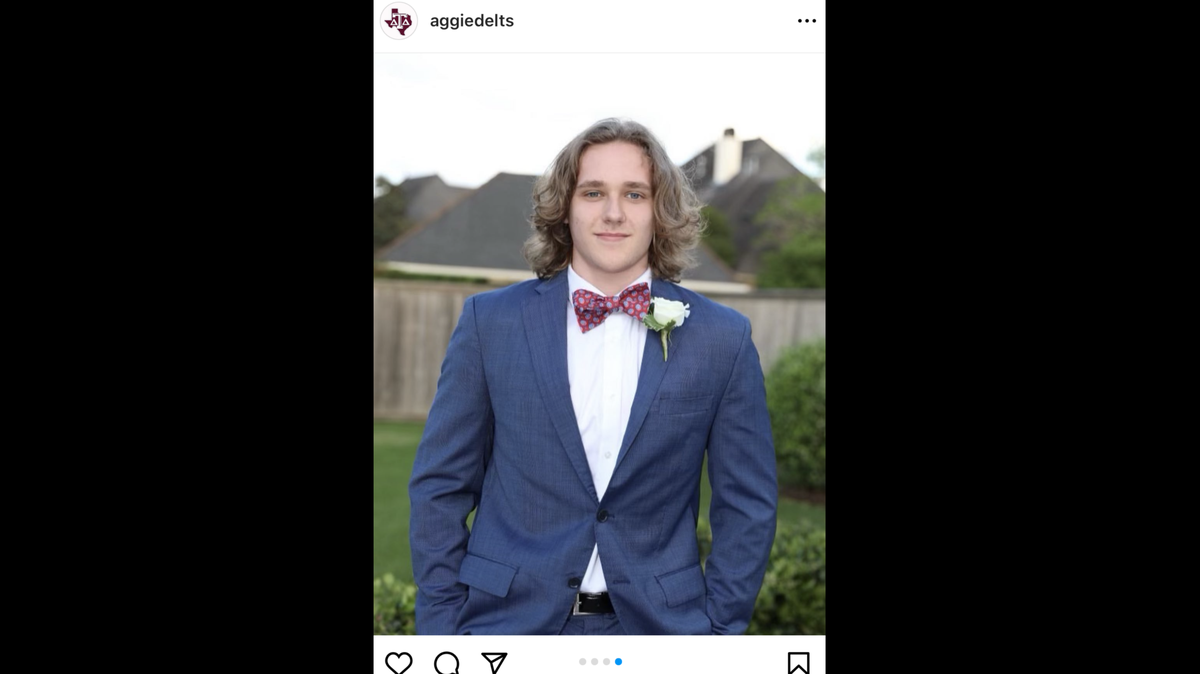 A Texas A&M student, Andrew Henges, fell from a balcony and died in New Orleans, Louisiana.