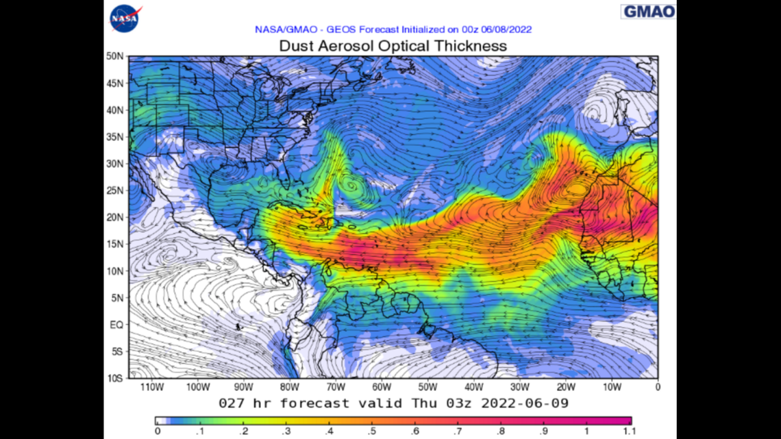 Dust from the Sahara is coming toward the U.S. and is likely to hit Texas, experts say.