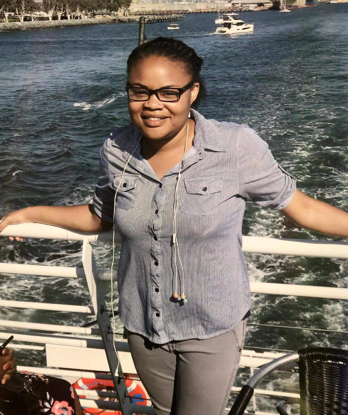 A photograph of Atatiana Jefferson, taken by family in 2018, was submitted as evidence during her sister Ashley Carr’s testimony on Wednesday, December 7, 2022, in Fort Worth.
