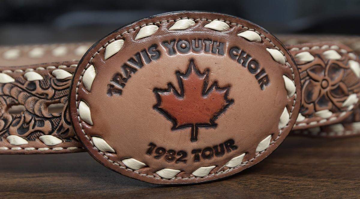 A 1982 Travis Avenue Baptist Church Youth Choir tour belt.