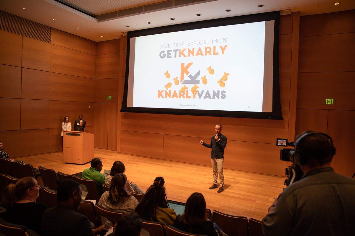 Brian Frank’s business Knarly Vans won third place in the 2023 Fort Worth business plan competition.
