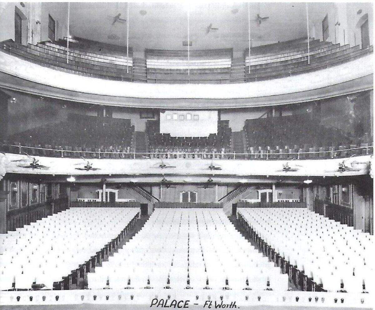 This photo shows the interior of the Byers Opera House in 1919 after it was repurposed as the Palace movie theater.