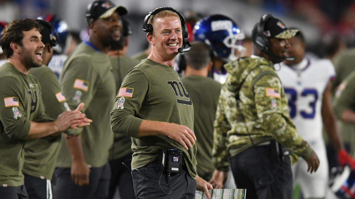 New York Giants offensive coordinator Jason Garrett was fired Tuesday, according to multiple reports. Garrett was the head coach of the Dallas Cowboys for 10 seasons.