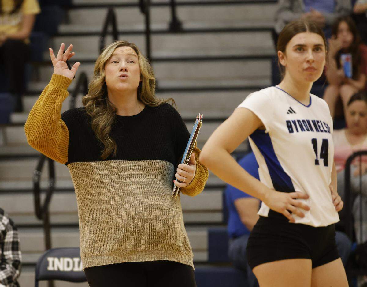 Byron Nelson head coach Brianne Groth won two state championships as a player at Amarillo and is seeking her third title as the Bobcats’ coach.