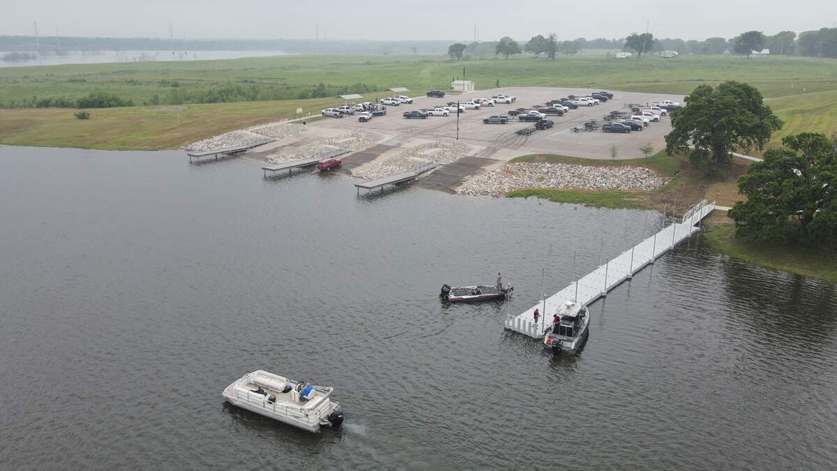 Visitors to the lake have three public access areas to launch boats for fishing and hunting.