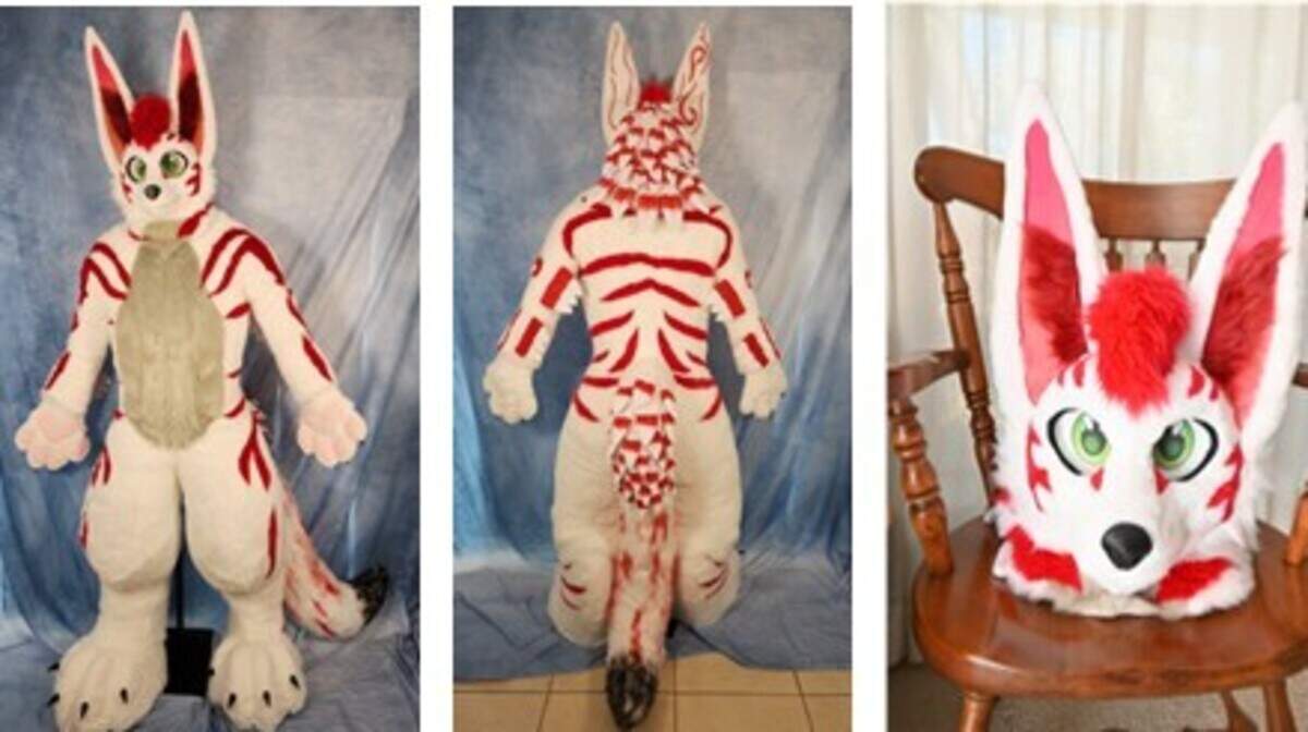 Joseph Ray Robertson commissioned this custom-made costume for his furry persona before he took a minor to a convention in Atlanta, prosecutors said.