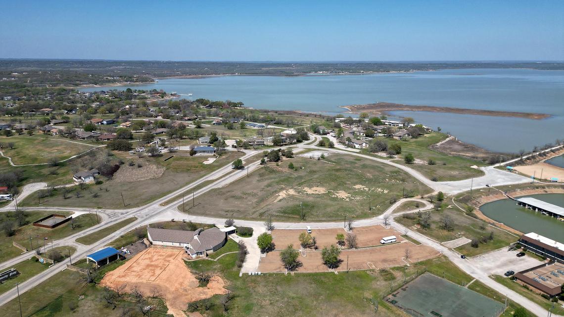 Lake Bridgeport runs along the east side of Runaway Bay as seen on Tuesday, March 25, 2025.