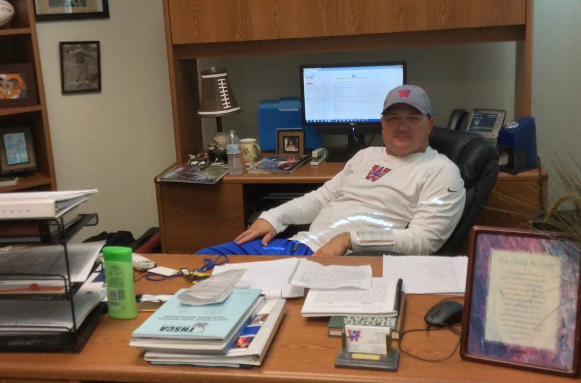 From August 2014, Todd Dodge arrived at Westlake in the middle of spring football, so setting up the office came later.