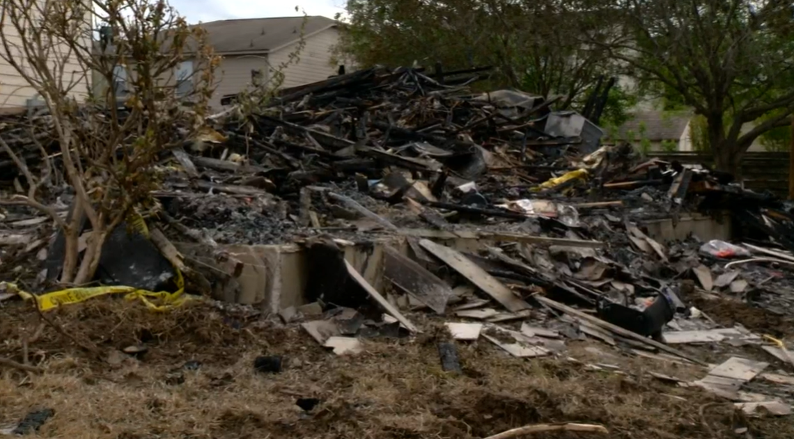 The house was completely destroyed.