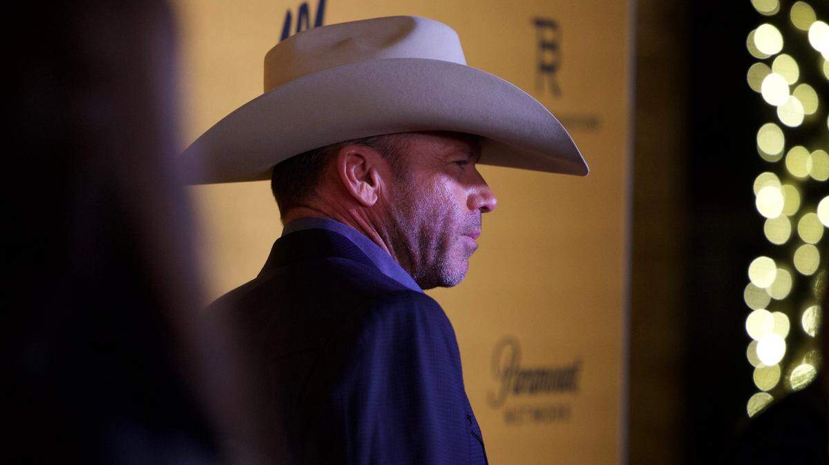 Taylor Sheridan walked down the red carpet event before a screening of “Yellowstone” season 5 premiere Sunday, Nov. 13, 2022, at Hotel Drover in Fort Worth.